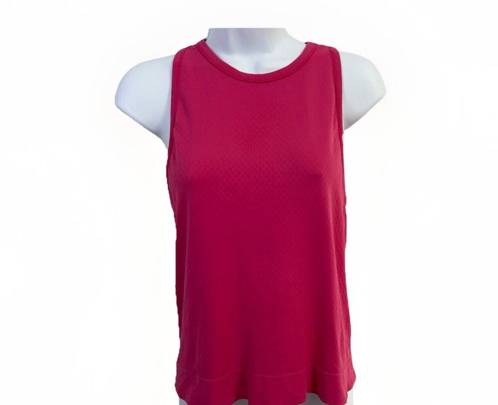 Athleta Honeycomb Textured Sequence Seamless Tank Stretch Small Pink Active